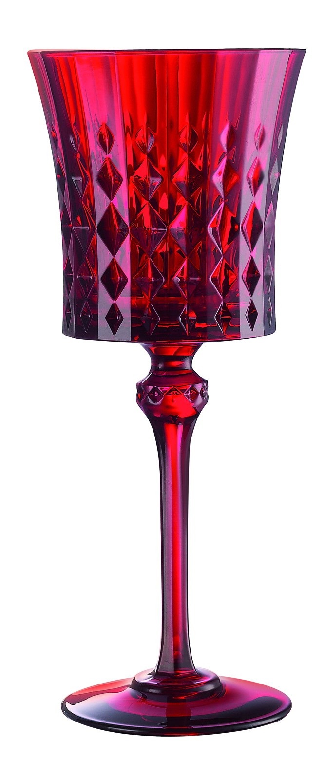 Красные бокалы. Eclat Cristal d'Arques Lady Diamond. Бокал Cristal d'Arques Lady Diamond Red 190ml 2pcs (j1643)красный. Cristal d’Arques Lady Diamond Red бокалы. Набор бокалов Cristal d'Arques 