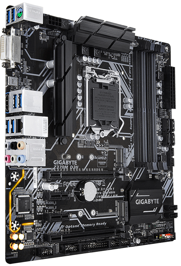 Материнская плата gigabyte z370m d3h как установить память м2