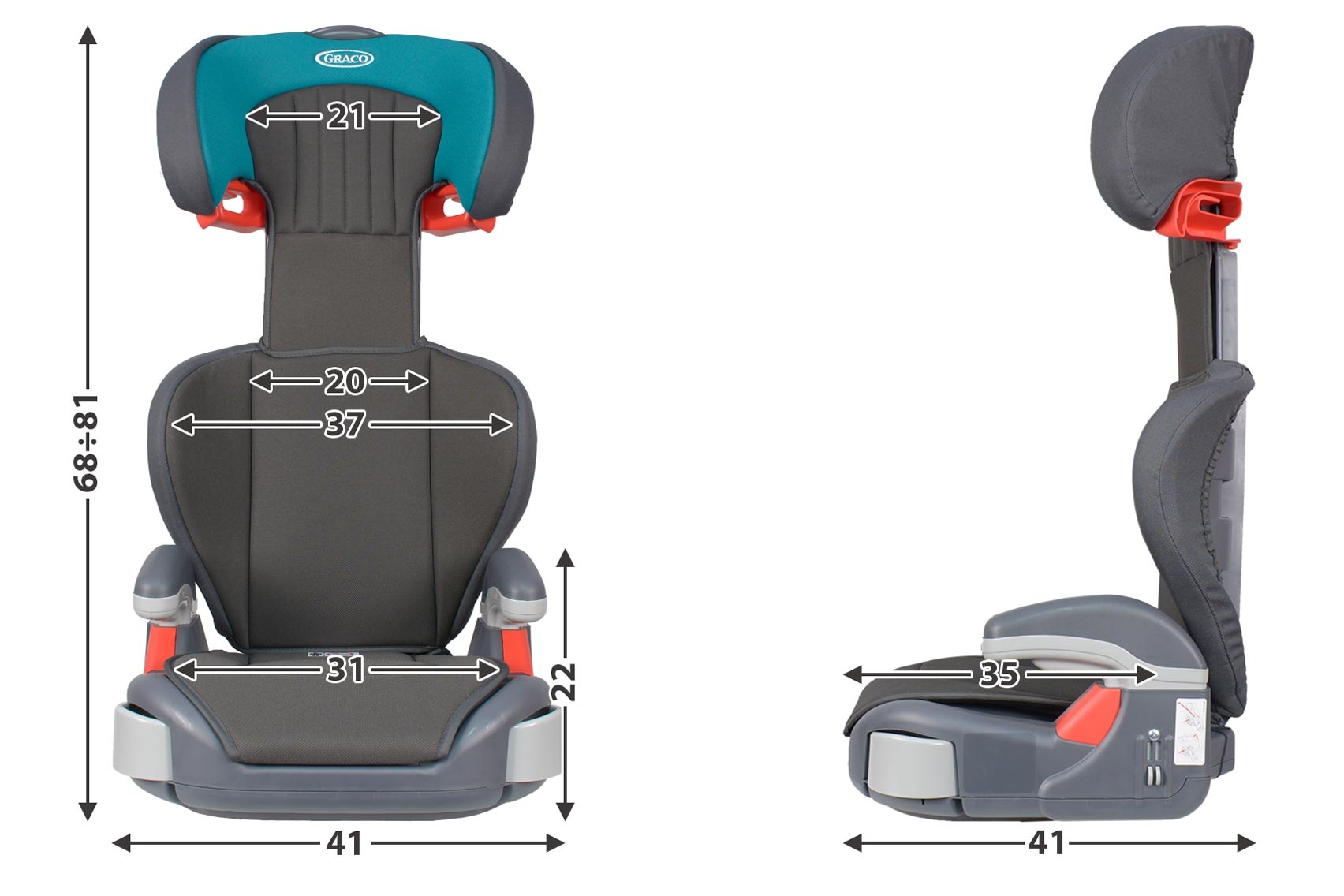 Детское автокресло graco junior